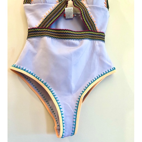 ASOS River Island Lilac Stitch Detail Swimsuit - Picture 8 of 12
